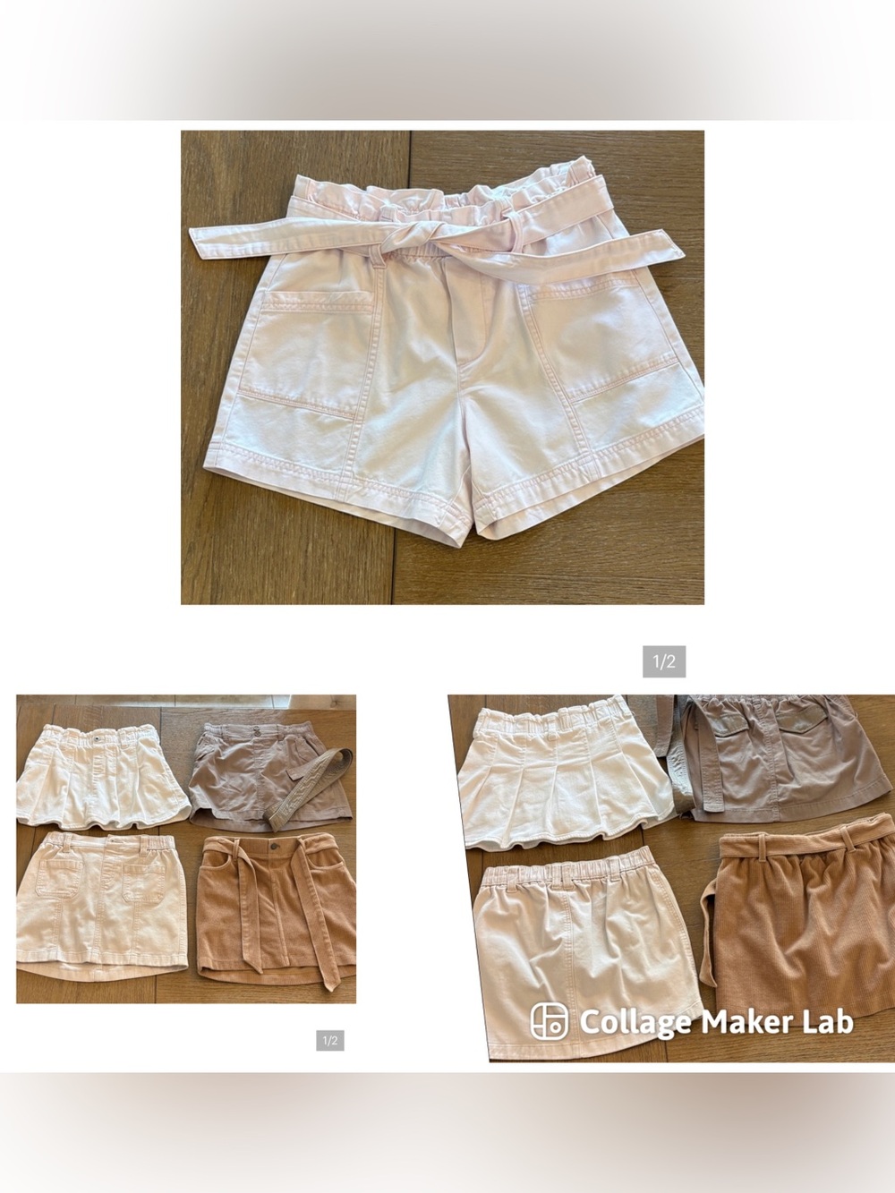 Girls Abercrombie, skirts, four items and one pair of shorts size 12